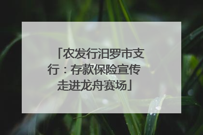 农发行汨罗市支行：存款保险宣传走进龙舟赛场