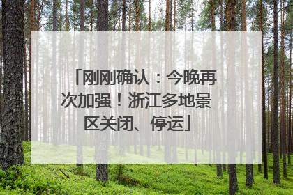 刚刚确认：今晚再次加强！浙江多地景区关闭、停运