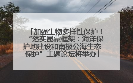加强生物多样性保护！“落实昆蒙框架：海洋保护地建设和南极公海生态保护”主题论坛将举办