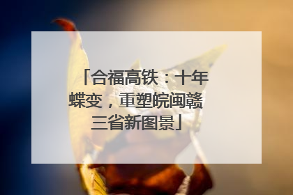 合福高铁：十年蝶变，重塑皖闽赣三省新图景