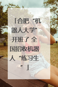 合肥“机器人大学”开班了 全国招收机器人“练习生”