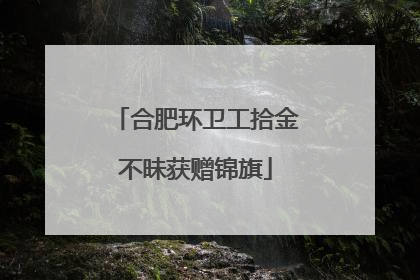 合肥环卫工拾金不昧获赠锦旗