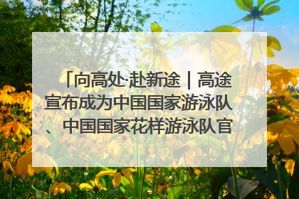 向高处·赴新途｜高途宣布成为中国国家游泳队、中国国家花样游泳队官方学习合作伙伴