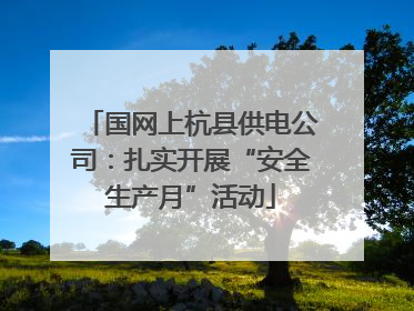 国网上杭县供电公司：扎实开展“安全生产月”活动