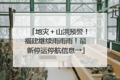 地灾＋山洪预警！福建继续雨雨雨！最新停运停航信息→