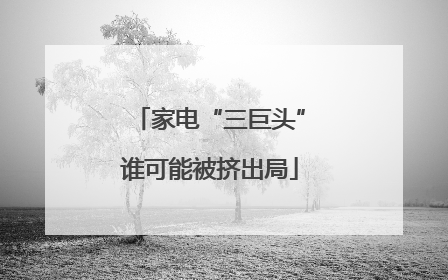 家电“三巨头”谁可能被挤出局