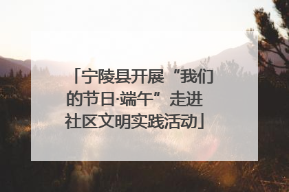 宁陵县开展“我们的节日·端午”走进社区文明实践活动