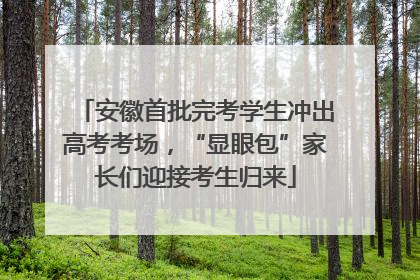 安徽首批完考学生冲出高考考场，“显眼包”家长们迎接考生归来