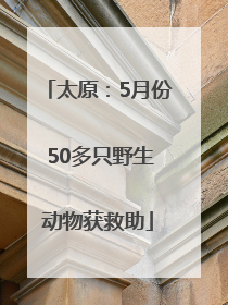 太原：5月份 50多只野生动物获救助