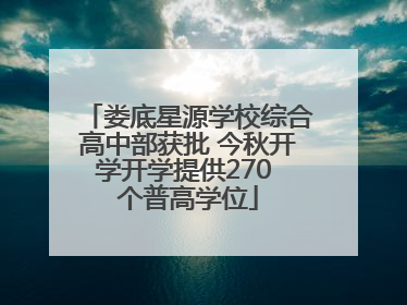 娄底星源学校综合高中部获批 今秋开学开学提供270 个普高学位