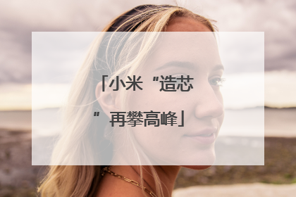 小米“造芯”再攀高峰