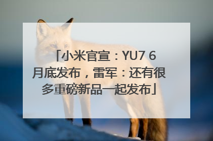 小米官宣：YU7 6月底发布，雷军：还有很多重磅新品一起发布
