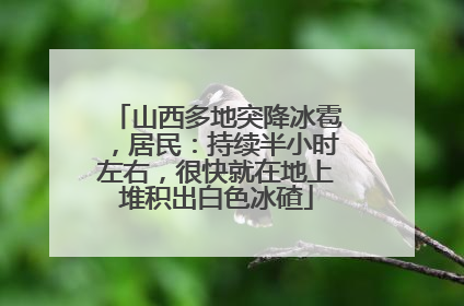 山西多地突降冰雹，居民：持续半小时左右，很快就在地上堆积出白色冰碴