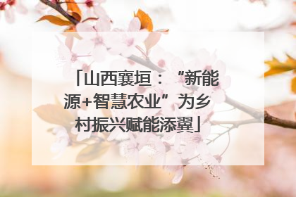 山西襄垣：“新能源+智慧农业”为乡村振兴赋能添翼