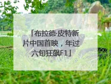 布拉德·皮特新片中国首映，年过六旬狂飙F1