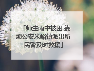 师生雨中被困 娄烦公安米峪镇派出所民警及时救援