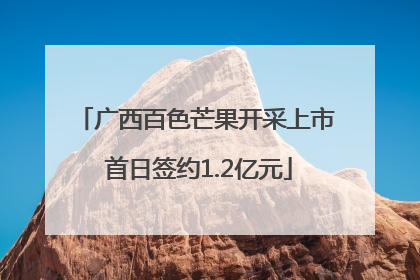 广西百色芒果开采上市 首日签约1.2亿元