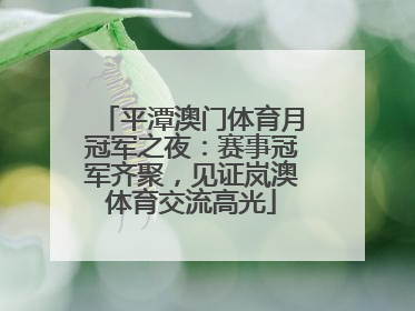 平潭澳门体育月冠军之夜：赛事冠军齐聚，见证岚澳体育交流高光