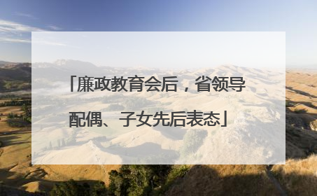 廉政教育会后，省领导配偶、子女先后表态