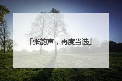 张韵声，再度当选