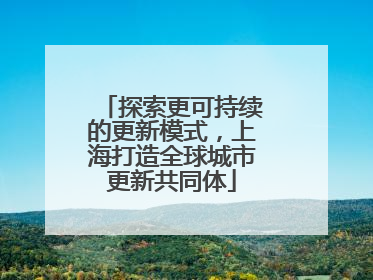 探索更可持续的更新模式，上海打造全球城市更新共同体