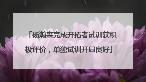 杨瀚森完成开拓者试训获积极评价，单独试训开局良好