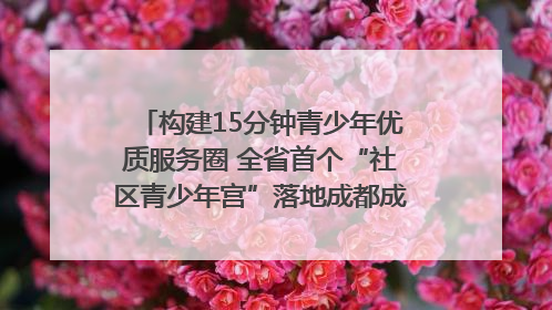 构建15分钟青少年优质服务圈 全省首个“社区青少年宫”落地成都成华区｜一老一小总关情