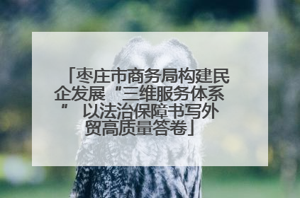 枣庄市商务局构建民企发展“三维服务体系” 以法治保障书写外贸高质量答卷
