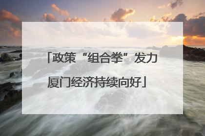 政策“组合拳”发力 厦门经济持续向好