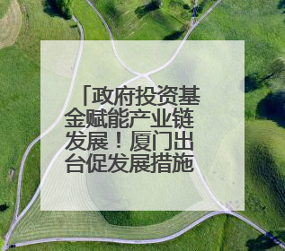 政府投资基金赋能产业链发展！厦门出台促发展措施→