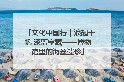 文化中国行｜浪起千帆 深蓝宝藏——博物馆里的海丝遗珍