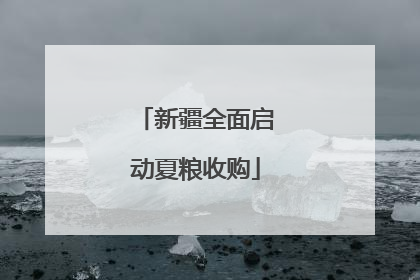 新疆全面启动夏粮收购