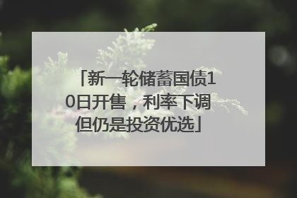 新一轮储蓄国债10日开售，利率下调但仍是投资优选