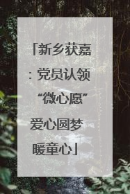 新乡获嘉：党员认领“微心愿” 爱心圆梦暖童心