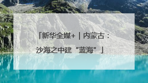 新华全媒+｜内蒙古：沙海之中建“蓝海”