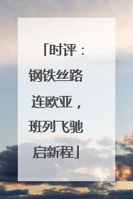 时评：钢铁丝路连欧亚，班列飞驰启新程