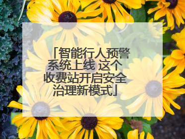 智能行人预警系统上线 这个收费站开启安全治理新模式