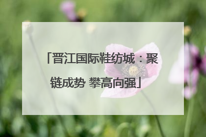 晋江国际鞋纺城：聚链成势 攀高向强