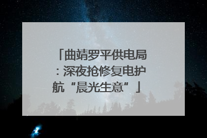 曲靖罗平供电局：深夜抢修复电护航“晨光生意”