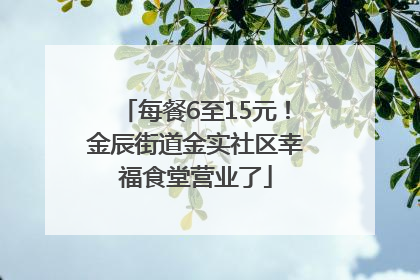 每餐6至15元！金辰街道金实社区幸福食堂营业了