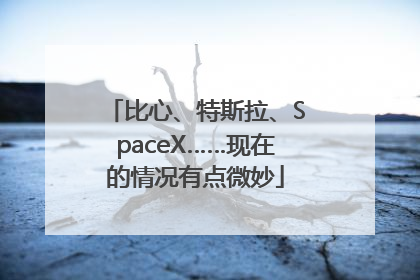 比心、特斯拉、SpaceX……现在的情况有点微妙