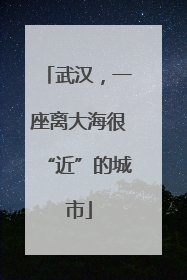 武汉，一座离大海很“近”的城市