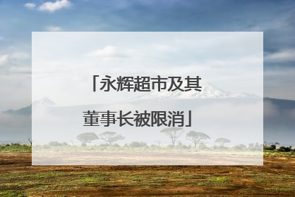永辉超市及其董事长被限消