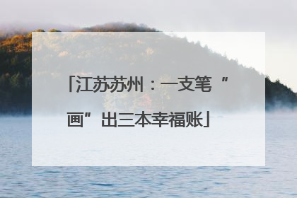 江苏苏州：一支笔“画”出三本幸福账