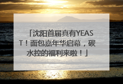 沈阳首届真有YEAST！面包嘉年华启幕，碳水控的福利来啦！