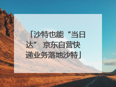 沙特也能“当日达” 京东自营快递业务落地沙特