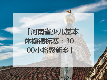 河南省少儿基本体操锦标赛：3000小将聚新乡