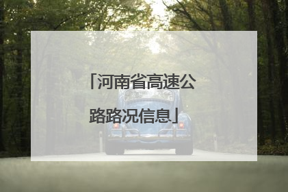 河南省高速公路路况信息
