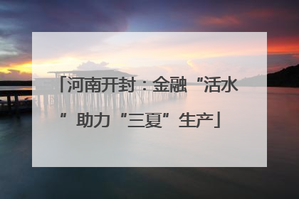 河南开封：金融“活水”助力“三夏”生产