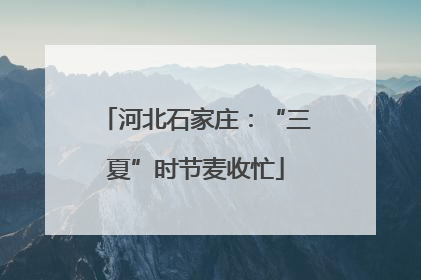 河北石家庄：“三夏”时节麦收忙